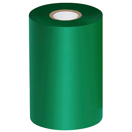 4.33" x 1476' Green Zebra Thermal Transfer Ribbons- Wax/Resin